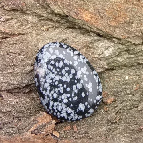 Obsidián vločkový - placka 123 — foto 2