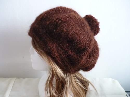 ELEGANTNÍ BARET v tm.hnědé — foto 2