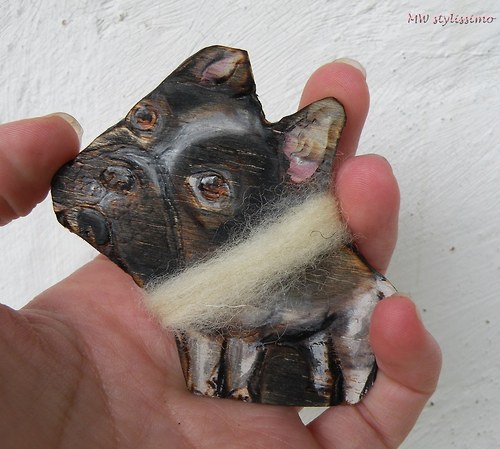 Frenchie má šál .... brožka — foto 5