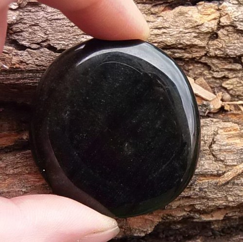 Obsidián stříbrný - placička 203 — foto 2