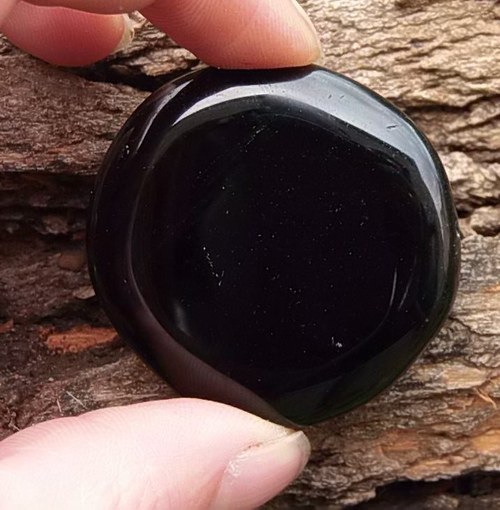 Obsidián stříbrný - placička 205 — foto 2
