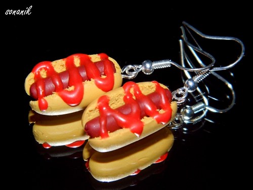 Náušnice Hot dog — foto 2