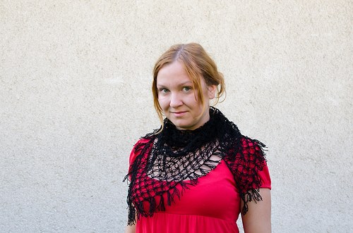 Černý pavučinkový šátek — foto 2