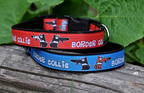 Obojek pro border kolie - červený — foto 5
