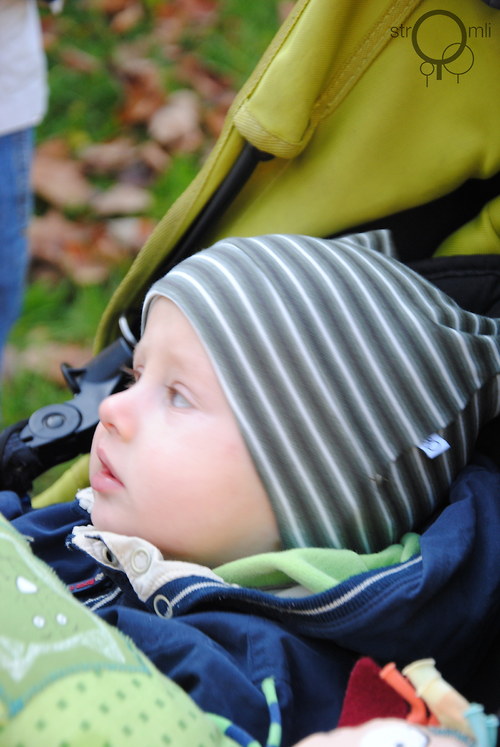 Dětská čepice khaki s pruhem 3-9 M — foto 4