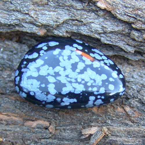 Obsidián vločkový - placka 304 — foto 2