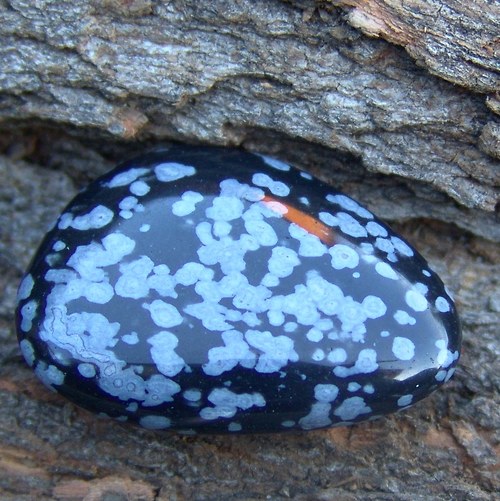 Obsidián vločkový - placka 304 — foto 3