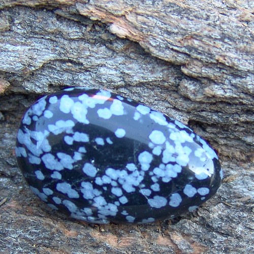 Obsidián vločkový - placka 305 — foto 2