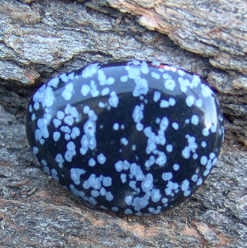 Obsidián vločkový - placka 306 — foto 3