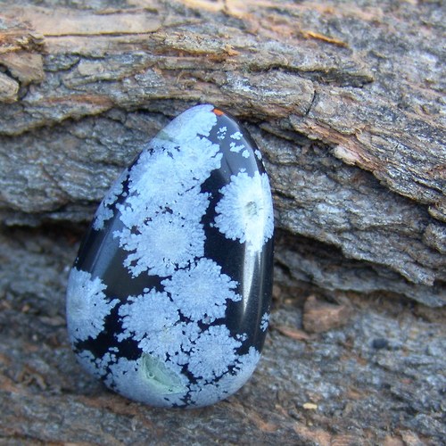 Obsidián vločkový - placka 307 — foto 2