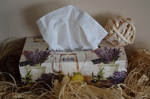 Box na papírové kapesníky levandule — foto 2