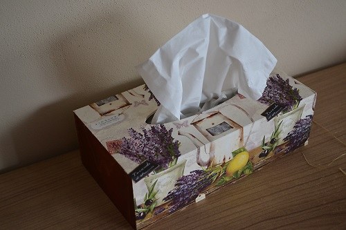 Box na papírové kapesníky levandule — foto 3