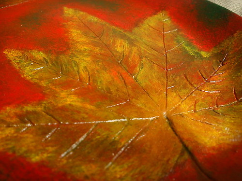 Dekorační talířek - REDDISH MAPLE TEAF... — foto 3