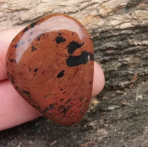 Obsidián mahagonový - placka 325 — foto 2