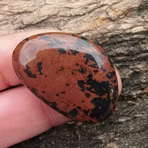 Obsidián mahagonový - placka 326 — foto 2