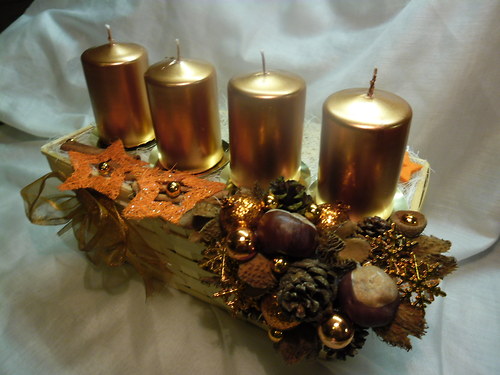 Adventní měděný košík — foto 2