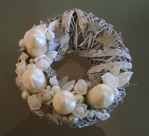 Adventní věneček krémovobílý — foto 2