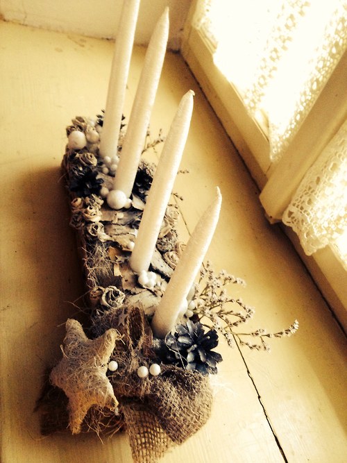 !!VÝPRODEJ!! Adventní košíček smetanový — foto 3