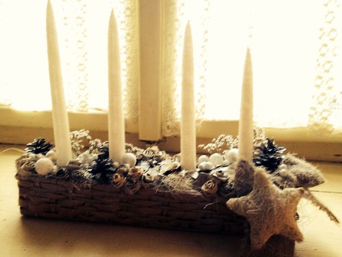 !!VÝPRODEJ!! Adventní košíček smetanový — foto 4