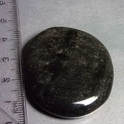 Obsidián stříbrný - placička 425 — foto 2