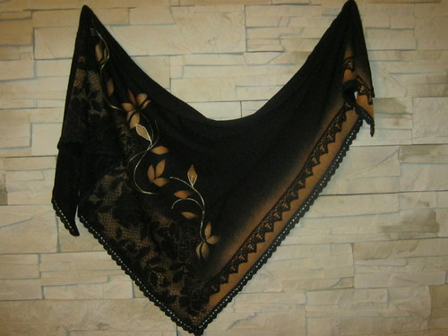 Šátek-černý elegantní — foto 3