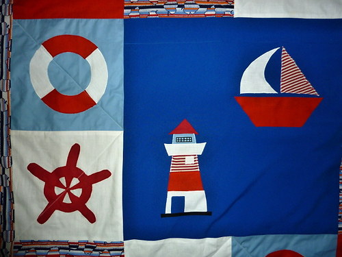 Velká deka přehoz na postel patchwork Námořník — foto 2