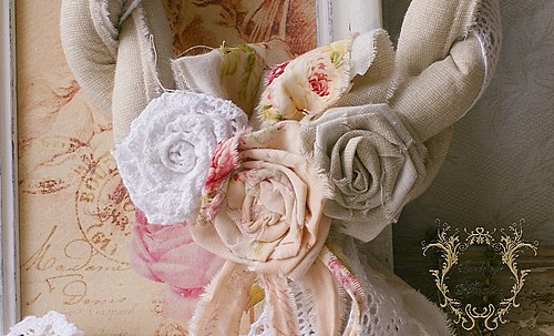 Růžičkový věnec Shabby Chic — foto 3