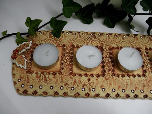 Keramický adventní svícen — foto 3