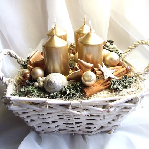 Adventní svícen krémový — foto 2