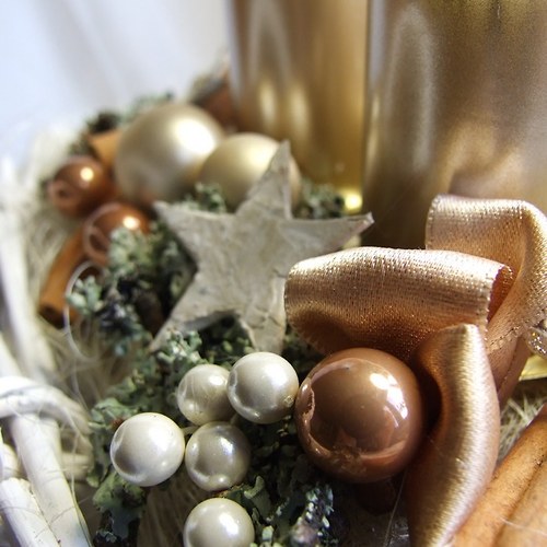 Adventní svícen krémový — foto 4