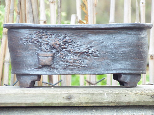 Bonsai miska tmavá oválná — foto 2
