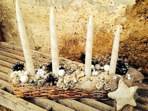 !!VÝPRODEJ!! Adventní košíček smetanový — foto 6
