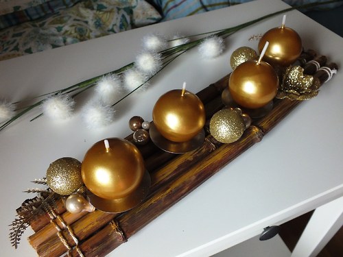 Adventní svícen zlatý — foto 4