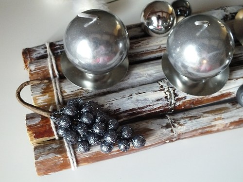 Adventní svícen ocelově šedý.. — foto 2