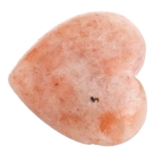 Sluneční kámen- vrtané srdce, 30x30 mm — foto 2