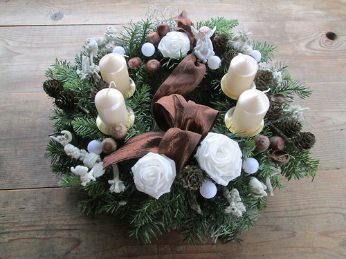 Adventní andělský hnědo-bílý — foto 5