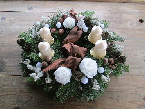 Adventní andělský hnědo-bílý — foto 6