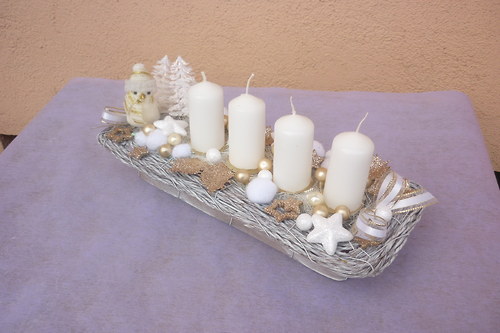 Adventní svícen s ptáčkem — foto 2