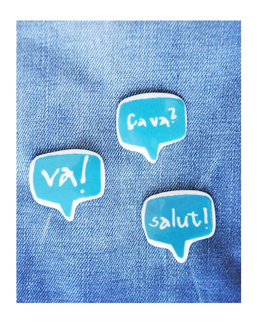 Porcelánová brož "ça va?".) CMYK — foto 2