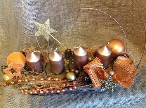Adventní košíček měděný — foto 6