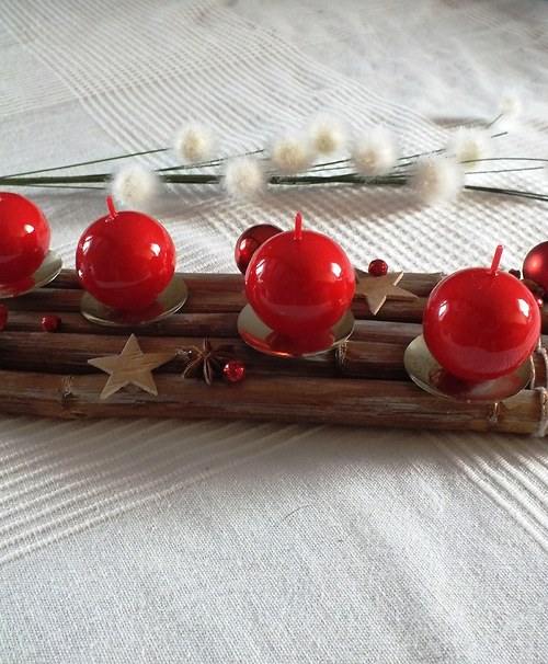 Adventní svícen červený — foto 4