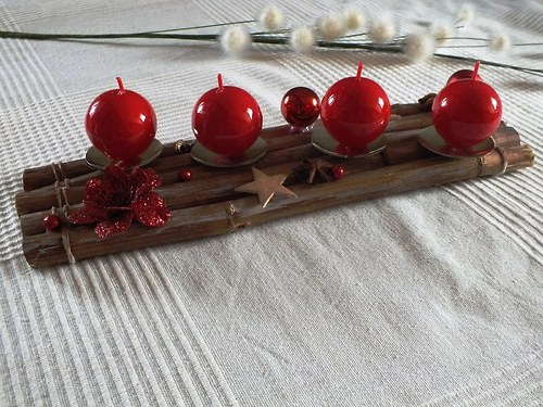 Adventní svícen červený — foto 5