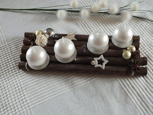 Adventní svícen bílý — foto 2
