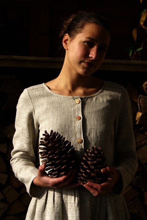 Šaty Lin (přírodní) velikost L — foto 2