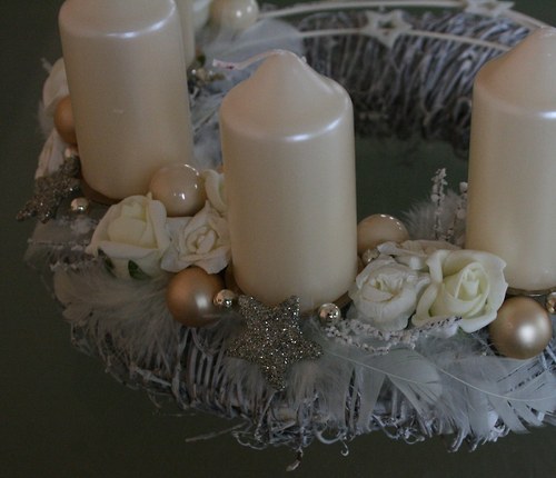 Adventní věneček krémový - na přání — foto 5