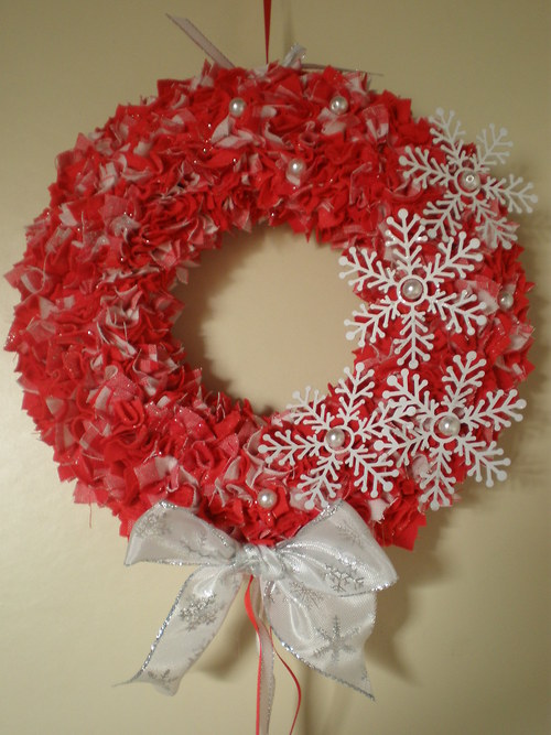 Vánoční (adventní) věnec červený — foto 2