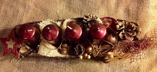 Adventní košíček laděný do vínova — foto 3