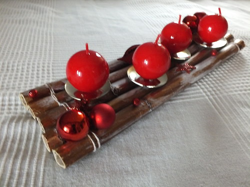 Adventní svícen červený — foto 4