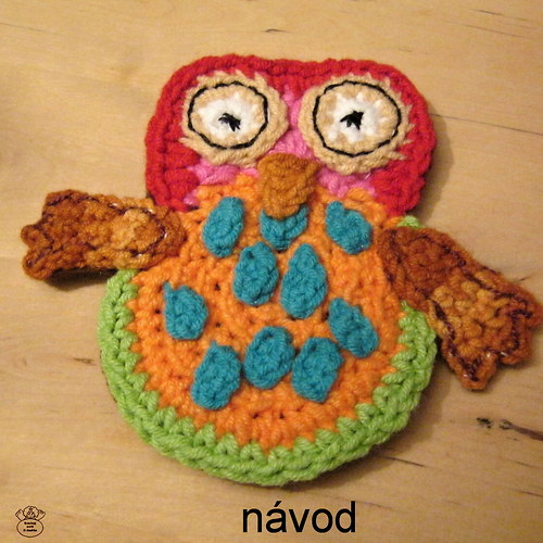 Háčkovaná brož_sova_návod — foto 2