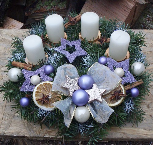 Adventní věnec - fialkový — foto 2
